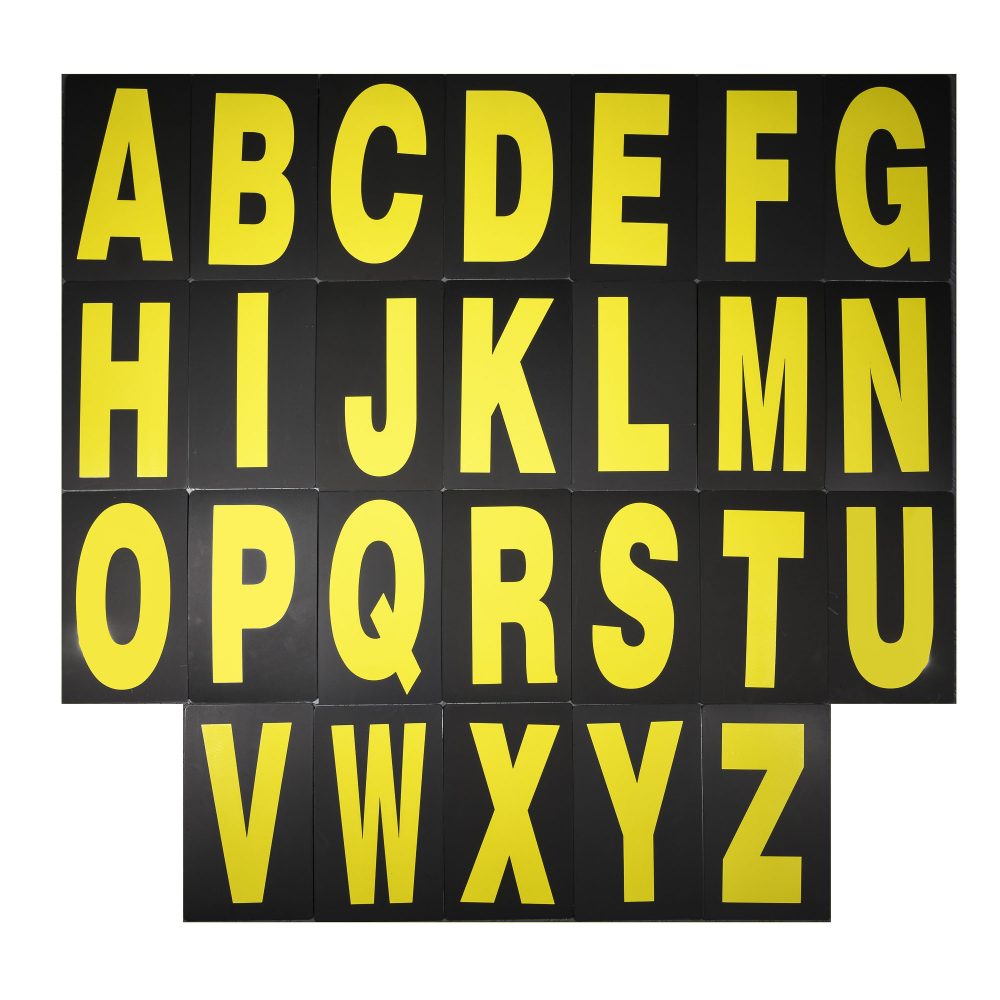 Pit Board Letter Kit Yellow 26pcs