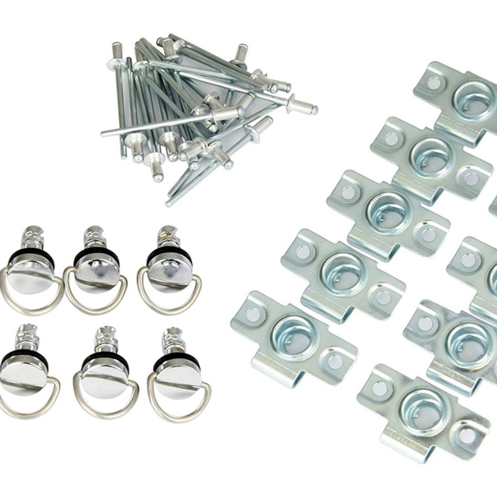 Bike It Silver Quick Release Fairing Fasteners Rivet Type 14mm Pack Of 10