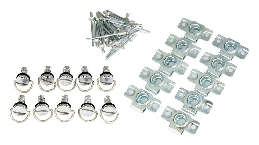 Bike It Silver Quick Release Fairing Fasteners Rivet Type 19mm Pack Of 10